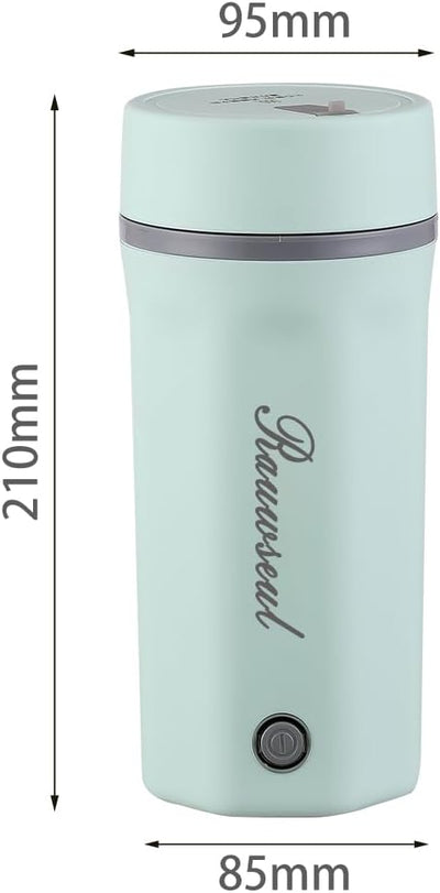 Elektrischer Reise-Wasserkocher 500ml, Tragbarer Mini-Wärmebecher, 3-in-1, Mini-Thermoskanne 304, Ge