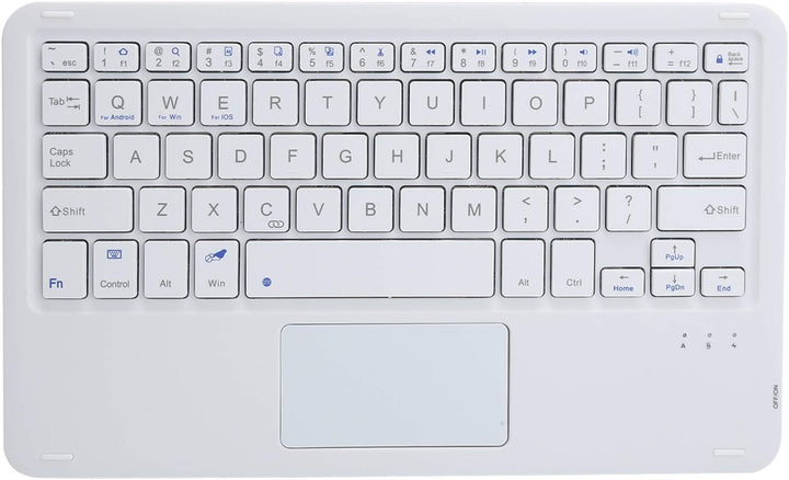 Bluetooth-Tastatur mit Abdeckung, Ultradünne Abnehmbare Kabellose Tastatur mit Touchpad + Ledertasch