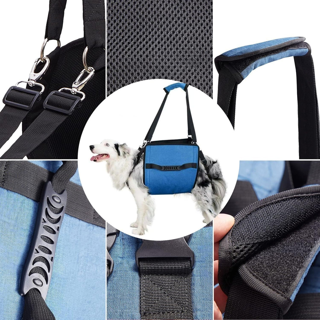 Hundetragegurt,Blau Notfallrucksack Unterstützung für Rehabilitation Hundelift Geschirr, Hundeträger