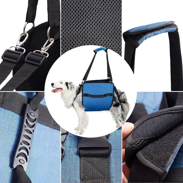 Hundetragegurt,Blau Notfallrucksack Unterstützung für Rehabilitation Hundelift Geschirr, Hundeträger