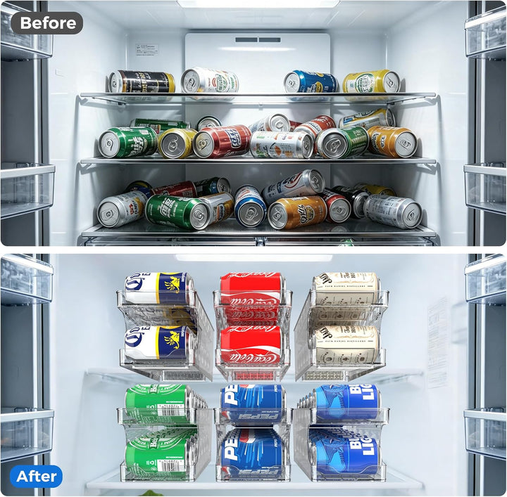 BingoHive Rollen Kühlschrank Organizer Dosenspender Dosenhalter für Getränke Bier Sprudel Soda Staur