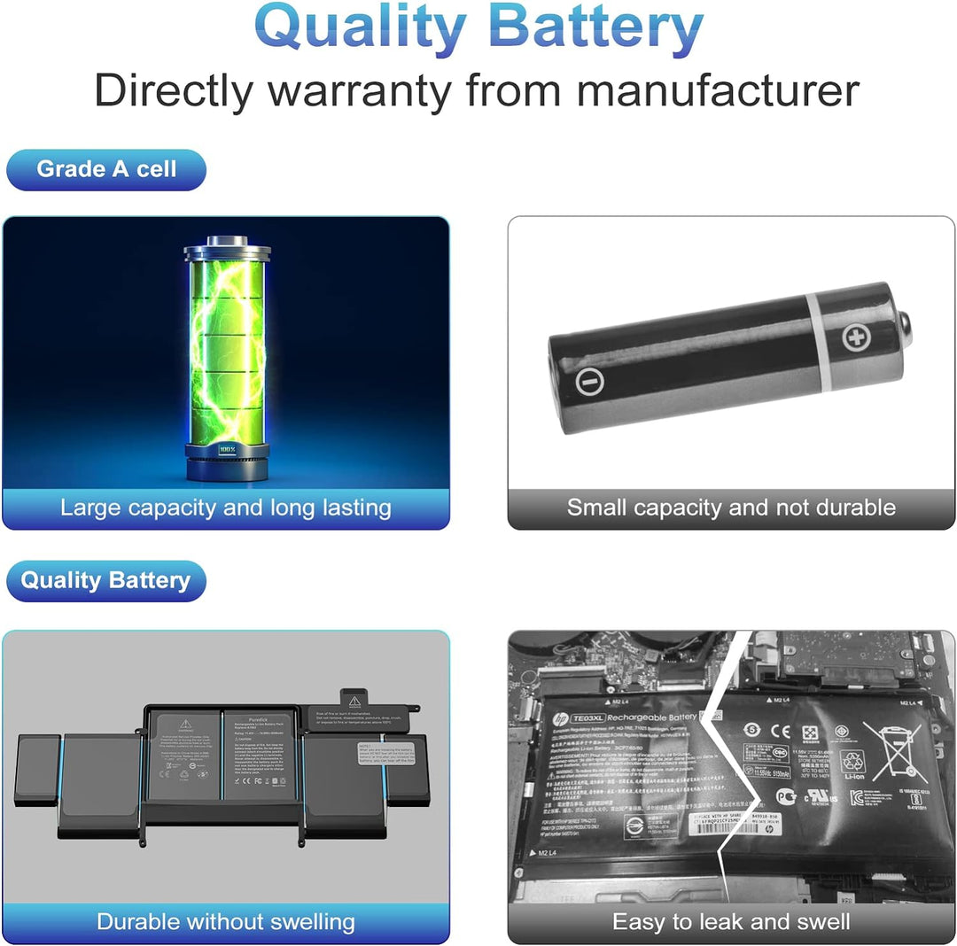 A1582 A1502 Laptop Batterie - für MacBook Pro 13 Zoll Retina A1493 (Anfang 2015,Mitte 2014, Ende 201