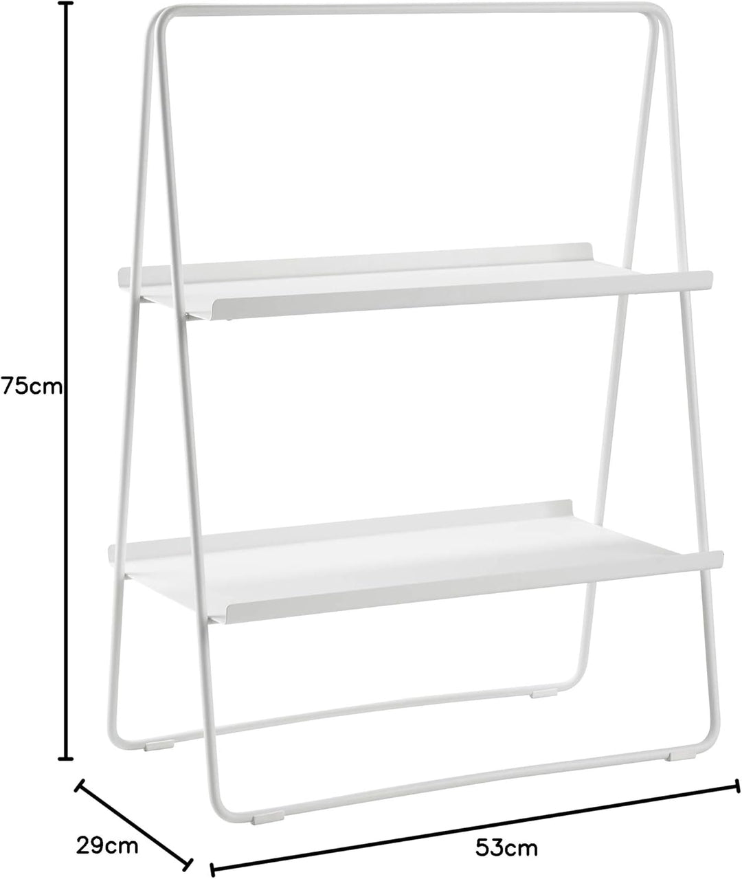 Zone Denmark A-Table Regal, Standregal aus Metall, 53 x 29 x 75 cm, Weiss 53 x 29 x 75 cm Weiss, 53