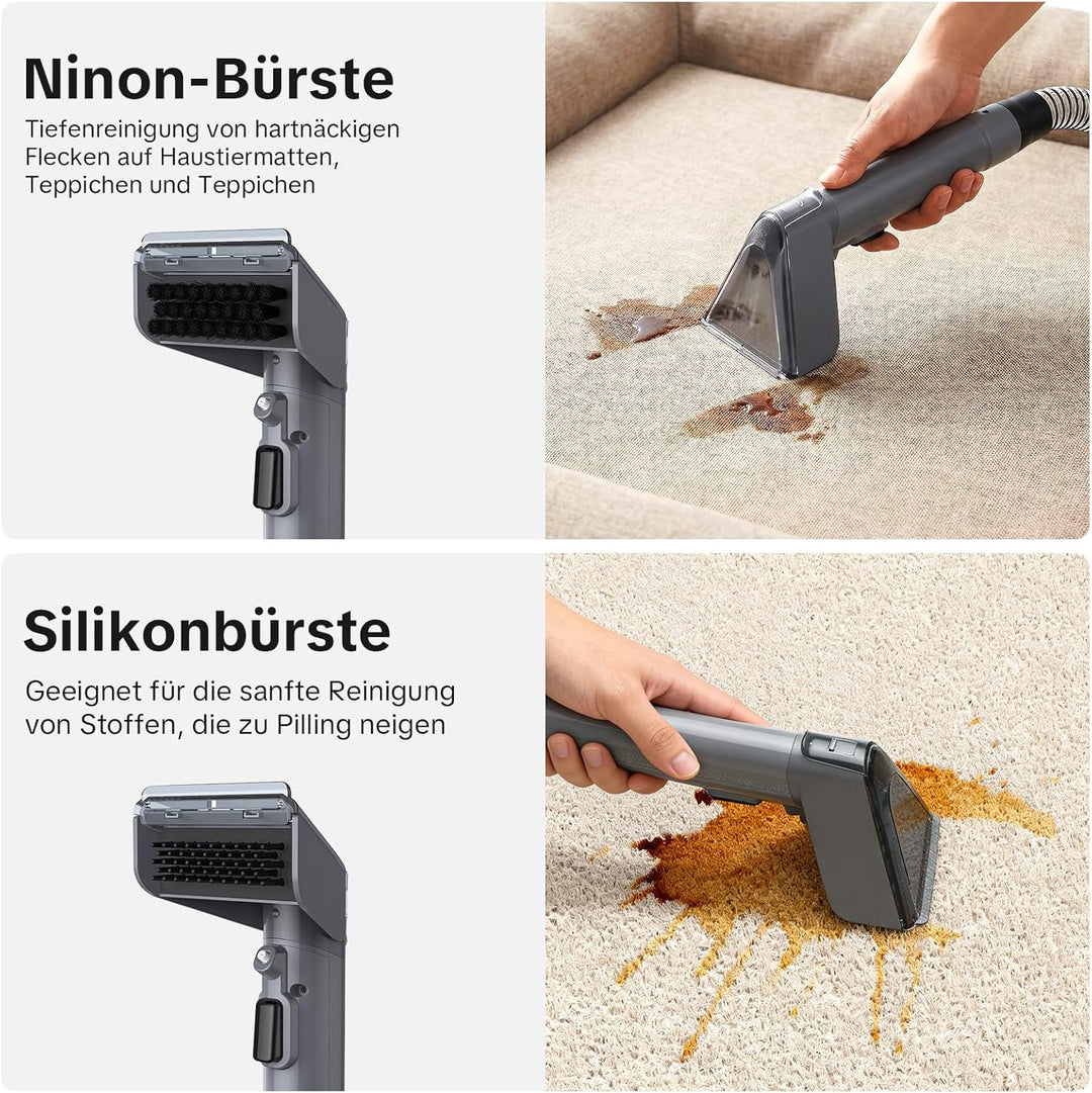 Lubluelu Nasssauger, 600 W - 20 kPa Polsterreiniger Gerät, tragbares Teppich-Reinigungsgerät mit Sel