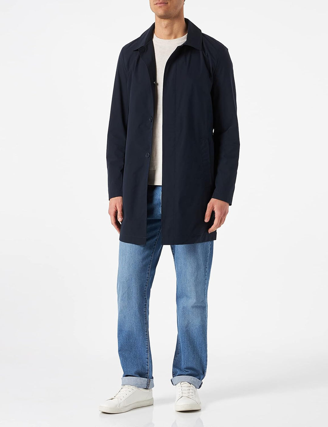 s.Oliver Herren Mantel Langarm Comfort F 44 dark blue, 44 dark blue