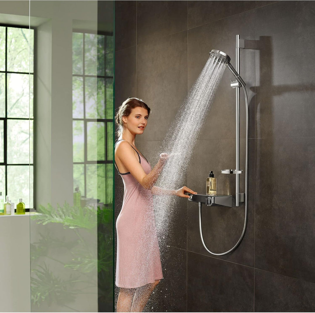 hansgrohe wassersparendes Duschsystem Raindance Select PowderRain Regendusche (Duschkopf, Schlauch,