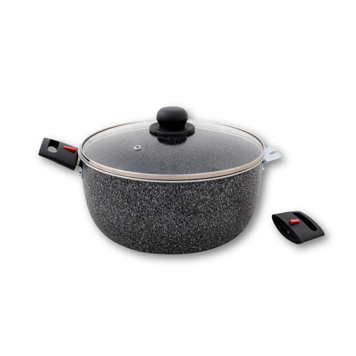 BERGER Kochtopf 20 cm mit Glasdeckel | Induktionsgeeigneter Suppen- &amp; Nudeltopf für Camping &amp; Küche