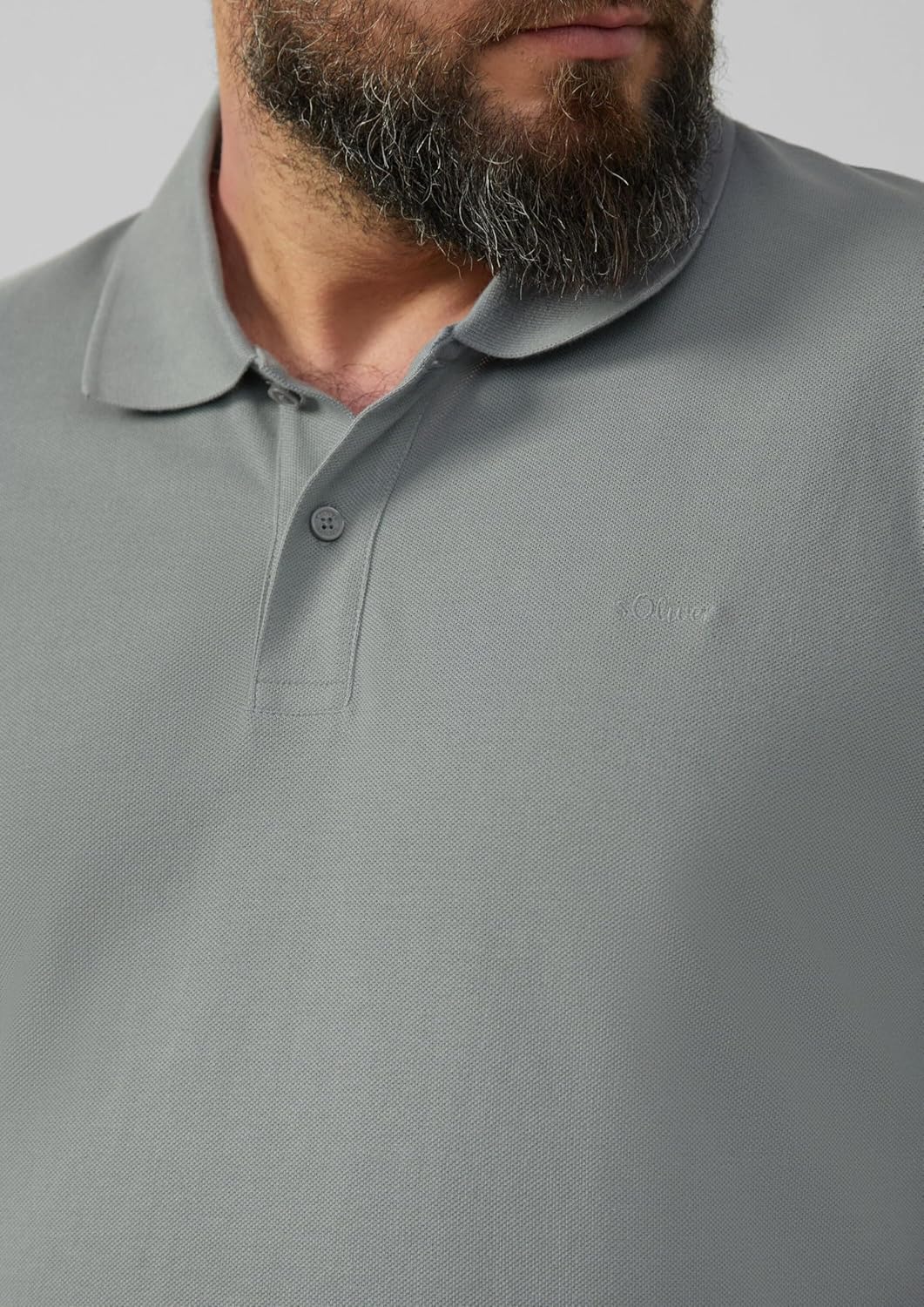 s.Oliver Herren Polohemd Single Polohemd 4XL Grosse Grössen Grau, Single Polohemd 4XL Grosse Grössen