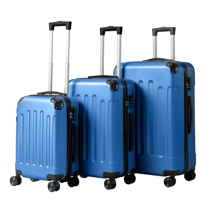 Bonnlo Kofferset 3 Teilig, Hartschale Koffer Set, Reisekoffer mit 4 Rollen, ABS-Trolley M-L-XL, mit