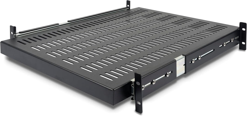 StarTech.com 2 HE Schiebefachboden für Server Rack Montage - Einstellbare Einbautiefe von 51 bis 74