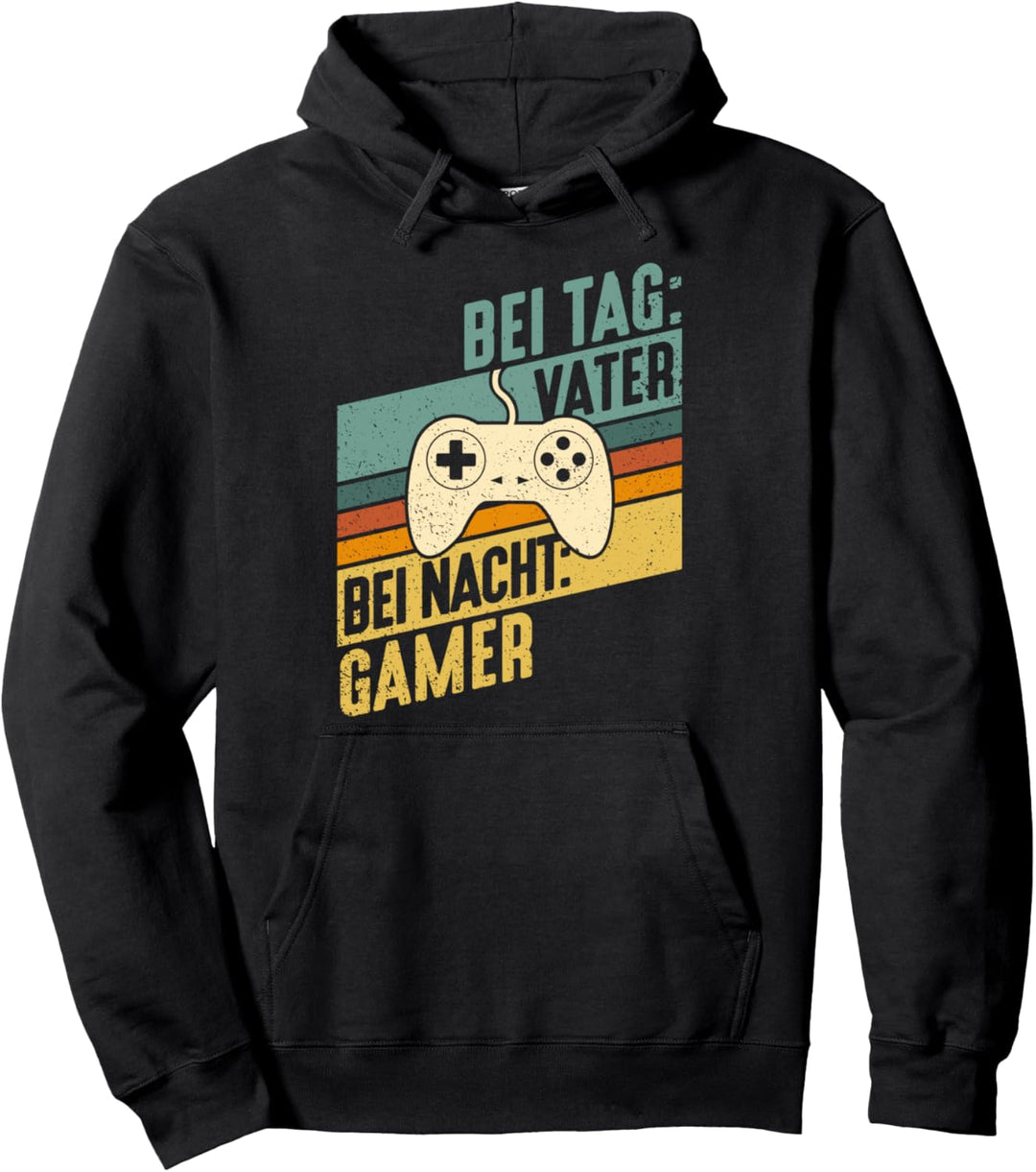 Am Tag Vater Bei Nacht Gamer Zocker Gaming Vatertag Geschenk Pullover Hoodie