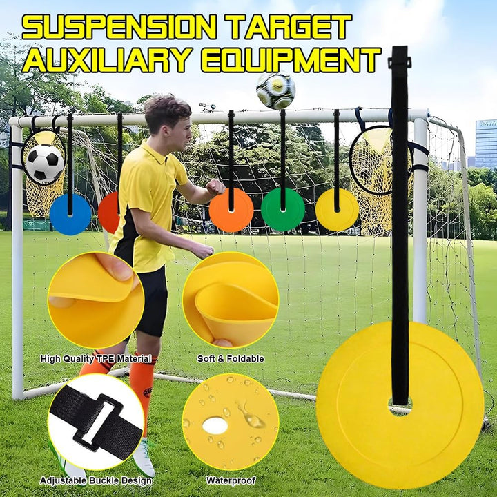 2 Stück Fussballtor Zielnetz, 45 x 60CM Fussball Ziel mit Rahmen, Fussballtor Zielnetz mit 5 Bewegli