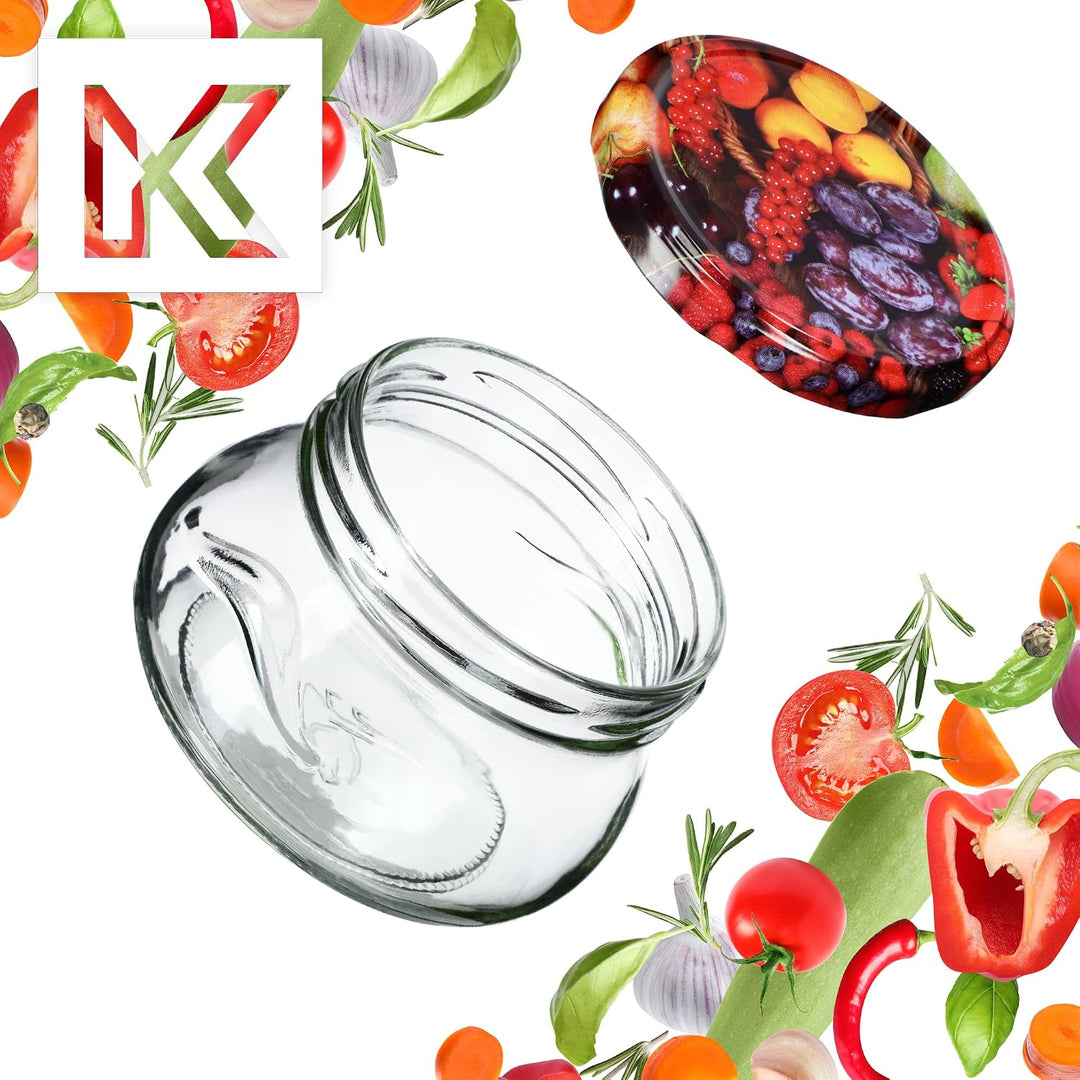 KADAX 100er Set Marmeladengläser 300ml TO82, Einmachgläser Vorratsgläser Mason Jar mit Schraubdeckel