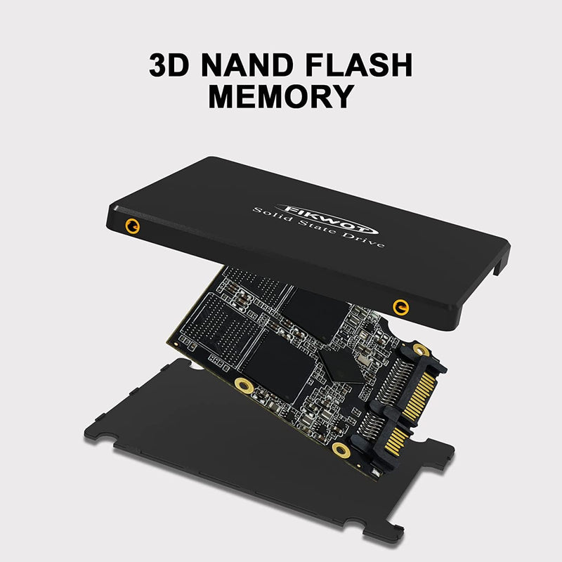 Fikwot FS810 2,5 Zoll Internes Solid State Drive - SATA III 6Gb/s, 3D NAND TLC Interne SSD, Bis zu 5