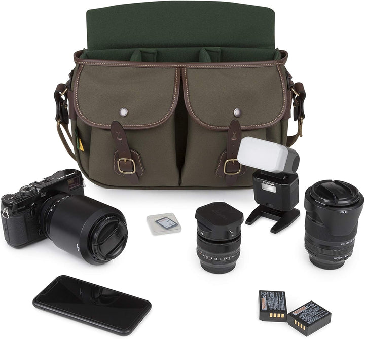 Billingham 505148-54 Hadley Pro 2020 Kameratasche (Sage Fibrenyte/Chocolate Leder) Salbei Fibrenyte