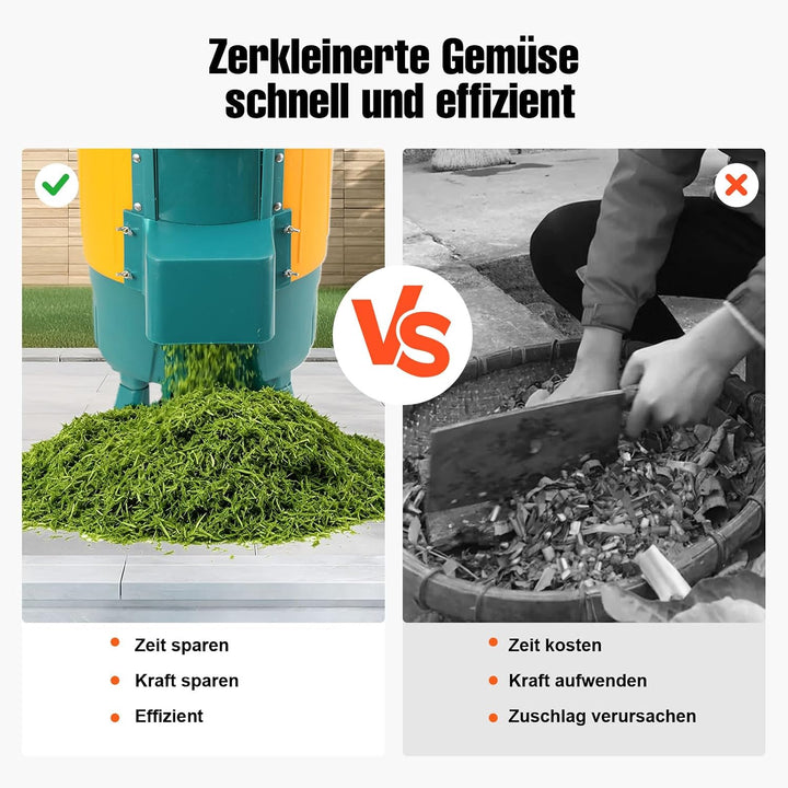 550W Elektrische Futterhäcksler Gemüseschneider, 220V Grünfutterschneider Grasschneider, Grünfutter,