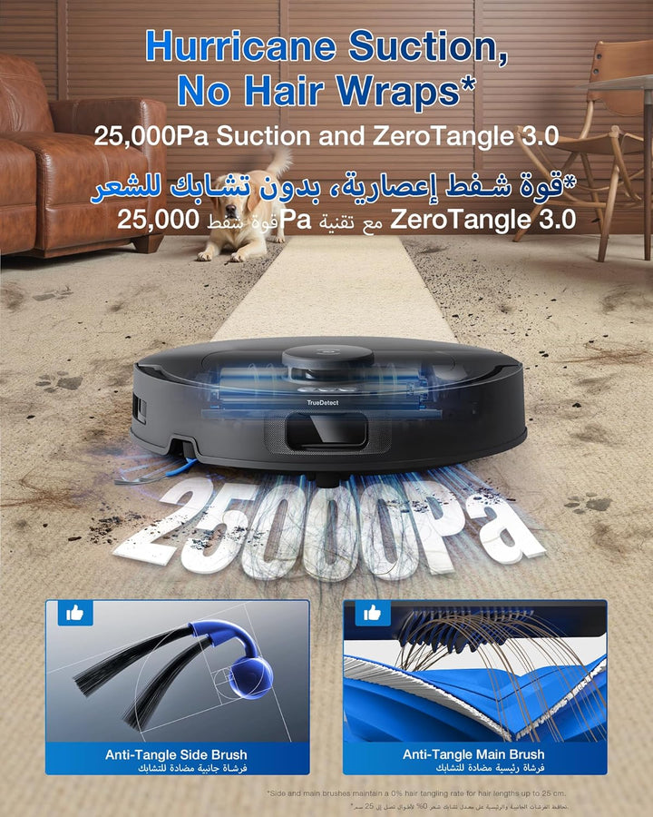ECOVACS DEEBOT T30C Omni, Saugroboter mit Wischfunktion, 20.000 Pa, OZMO Turbo 2.0 Wischen, ZeroTang