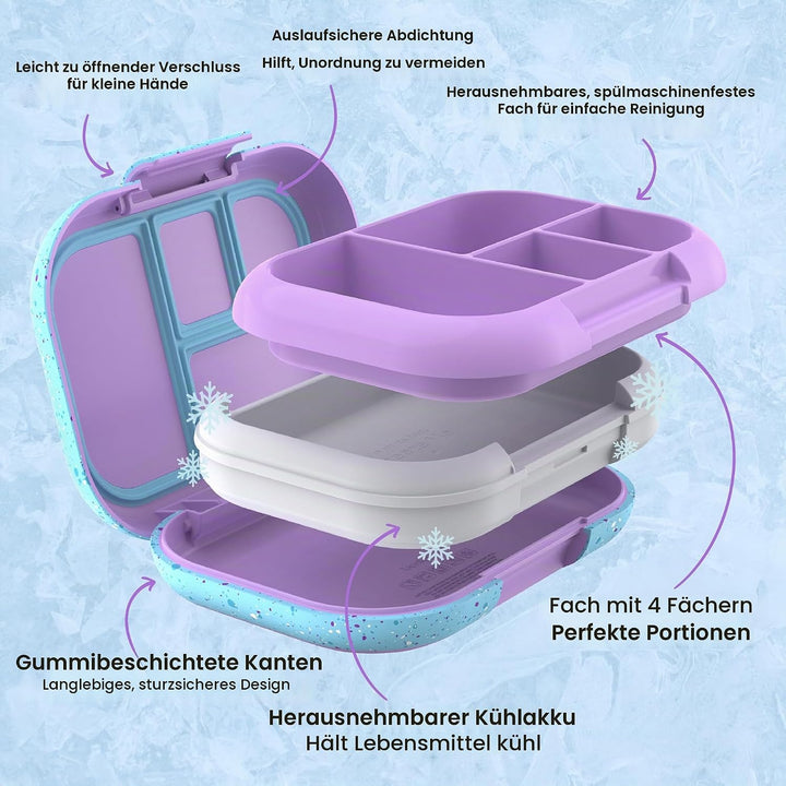 Bentgo Kids Chill Auslaufsichere Lunchbox - Inklusive wiederverwendbarem Eisbeutel hält Lebensmittel