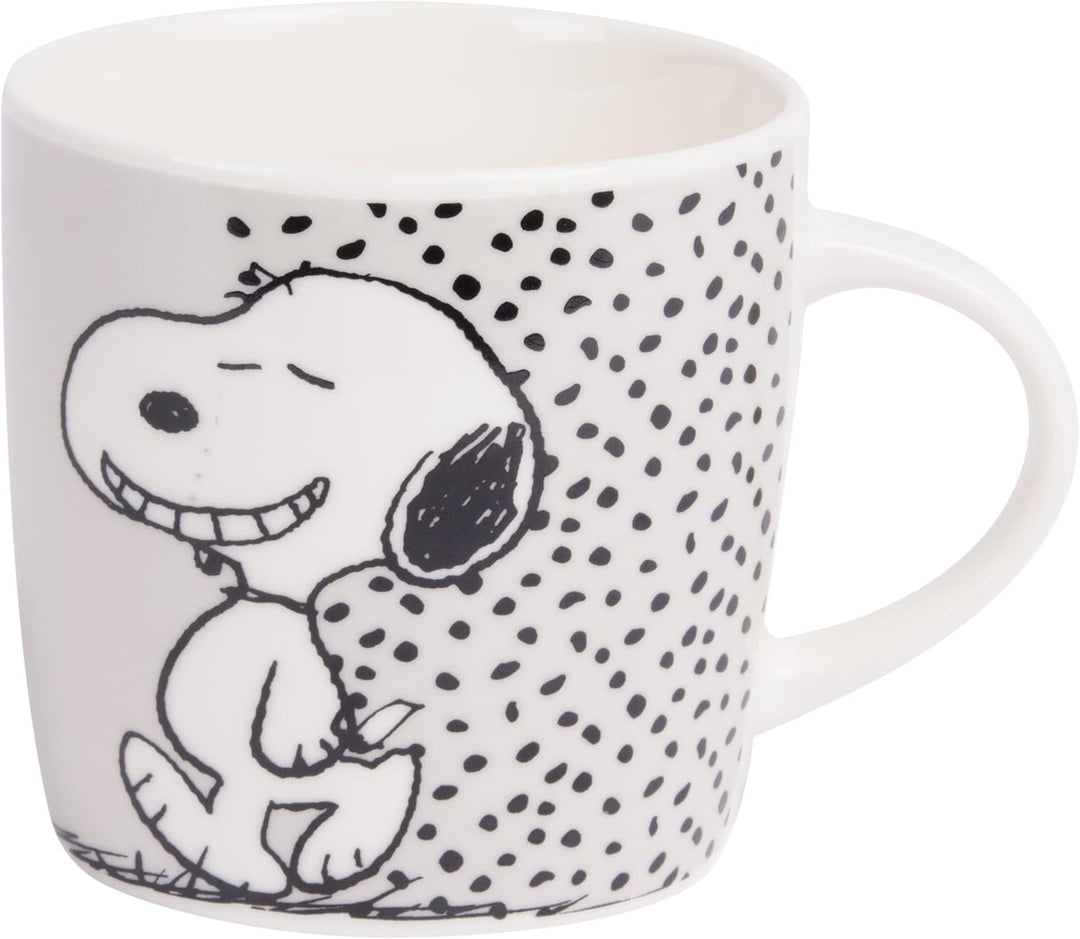 United Labels Snoopy Frühstücksset Kinder, Snoopy Did someone say food, Geschirr Set Porzellan, 3-te