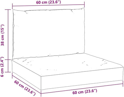vidaXL Palettenkissen 2-tlg., Palettenauflage für Europaletten, Palettenpolster Palettensofa Outdoor