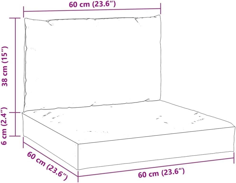 vidaXL Palettensofa-Auflagen 2 Stk. Anthrazit Stoff, Anthrazit