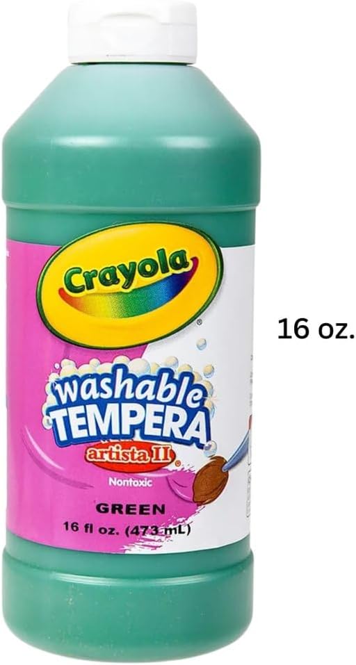 Artista II Washable Tempera Paint, Green, 16 oz, Sold as 1 Each