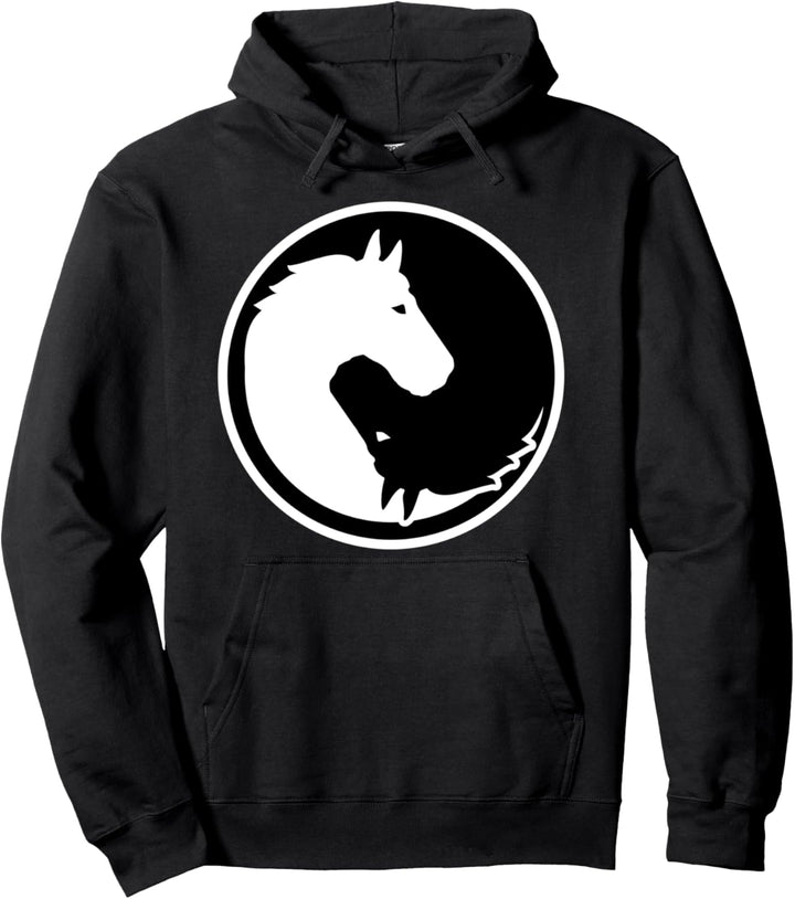 Pferd Yin Yang Pullover Hoodie