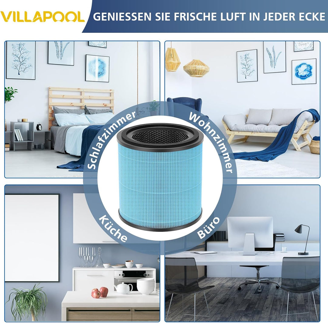 AP0601 Ersatzfilter für AIRTOK AP0601 Luftreiniger | 4-in-1 hocheffizienter Aktivkohle-Luftfilter Er