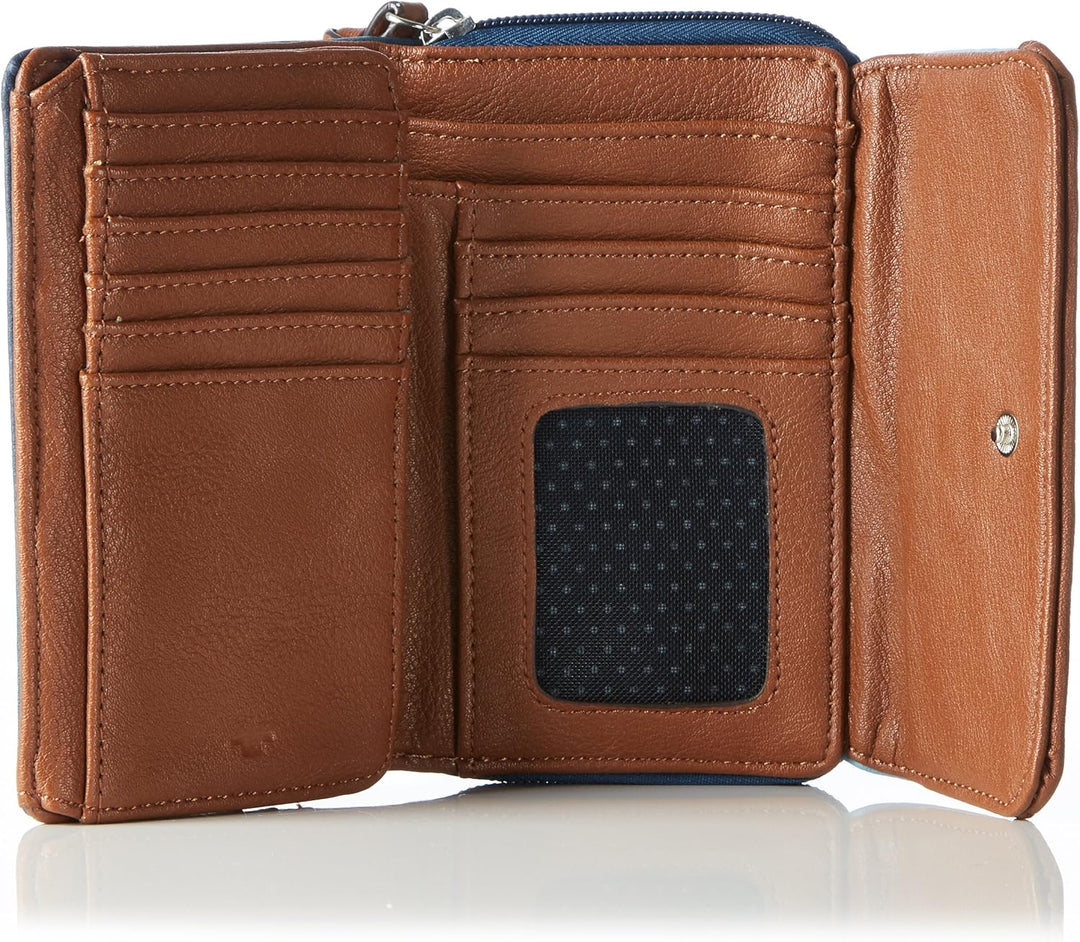 TOM TAILOR Juna Damen Shopper Umhängetasche Reissverschluss Klein, Blau