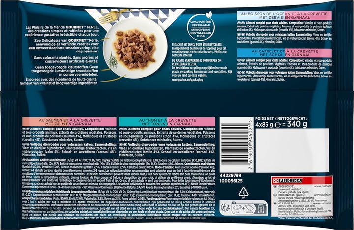 Purina Gourmet Les Plaisirs de la Meer, 12 Stück (4 x 85 g) 340.00 g (12er Pack) Die Freude am Meer,