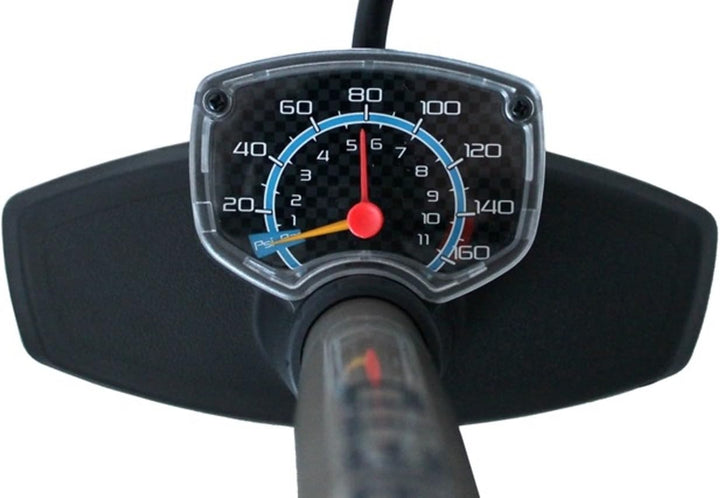 P4B | Luftpumpe in Titanium mit grossem Manometer | Fahrradpumpe für alle Ventile - Dunlop Ventil, F