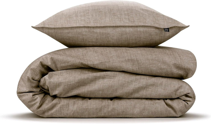Zohome Lino Bettbezug - 135x200-220 cm – Baumwolle – Hochwertige Bettwäsche mit Uni Motiv – Weich, A