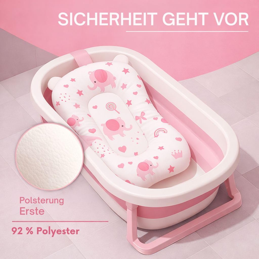 Baby Badewanneneinsatz – Baby Badewannenkissen für Badewanne - Babywanne Einsatz &amp; Badewannensitz ab