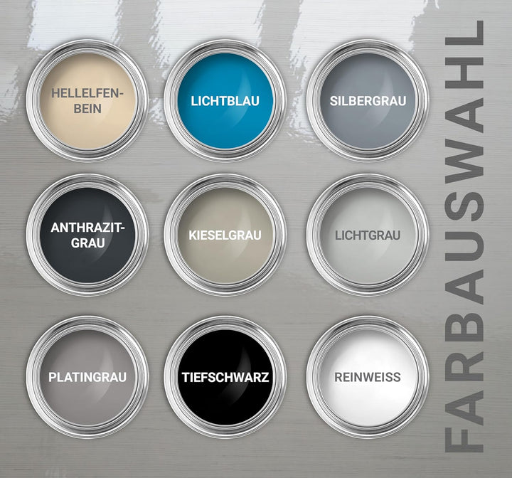 WO-WE 2K Poolfarbe Poolbeschichtung Schwimmbadfarbe MATT Platingrau RAL7036-2,5kg RAL 7036 - Plating