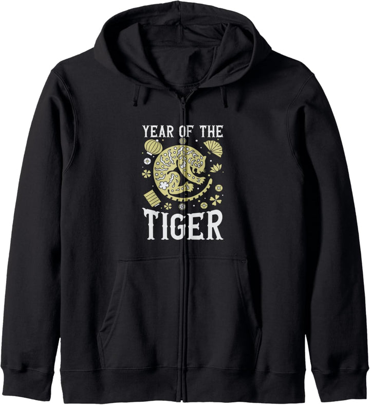 Chinesisches Jahr des Tigers Kapuzenjacke