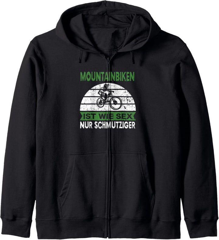 Mountainbiken Berge Geschenk Mountainbiker Rad Spruch Kapuzenjacke