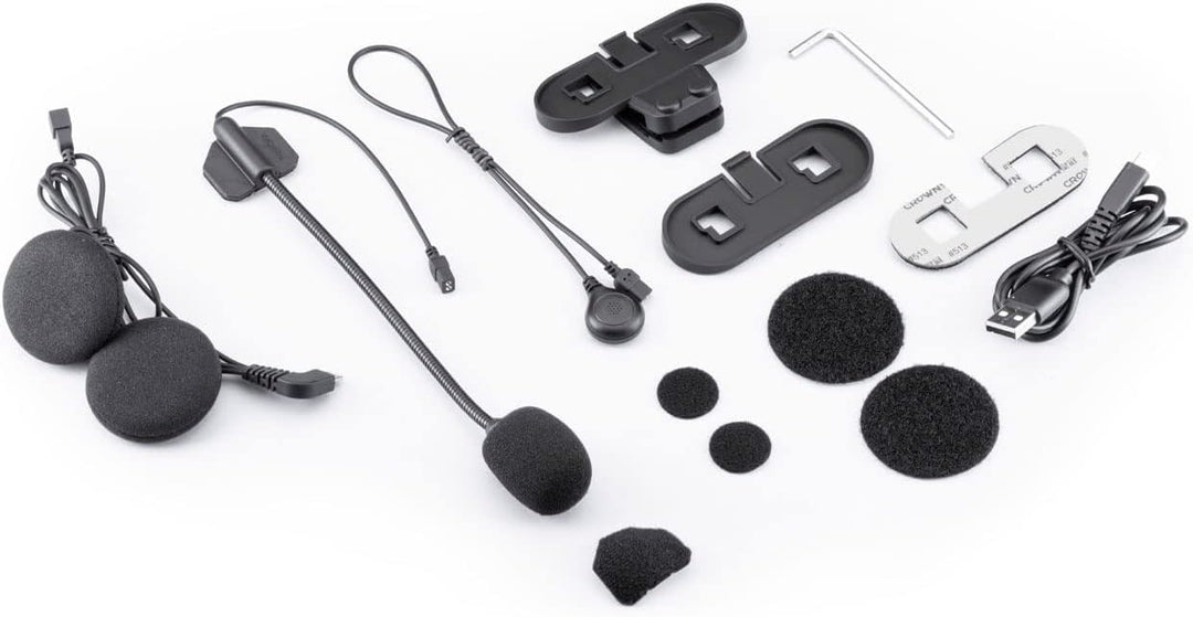 K30 Intercom Gegensprechanlage, Einzelgerät für Motorradhelme, 800m Reichweite, Radio, Farbe: schwar