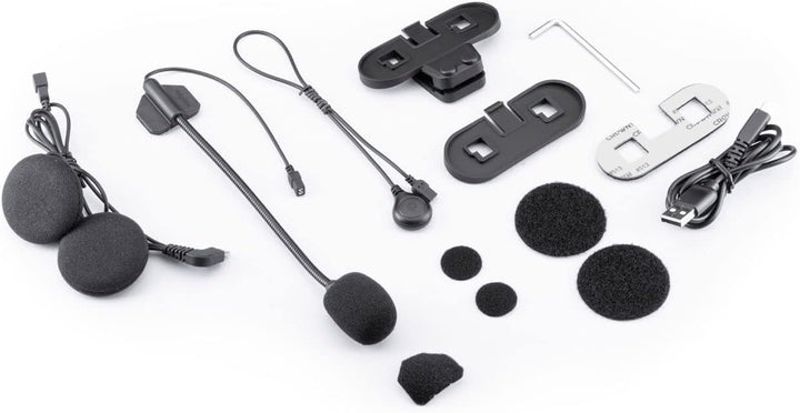 K30 Intercom Gegensprechanlage, Einzelgerät für Motorradhelme, 800m Reichweite, Radio, Farbe: schwar