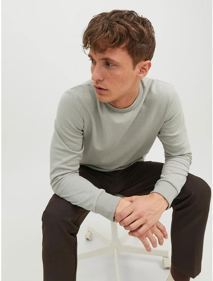 Jack & Jones Herren Jack & Jones Male Sweatshirt Einfarbig Sweatshirt Sweatpullover S Wrought Iron,
