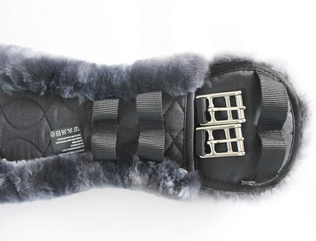 Merauno® Lammwolle Konturgurt Sattelgurt, Kurzgurt Dressurgurt, aus Qualitäts Merino Lammwolle, spez