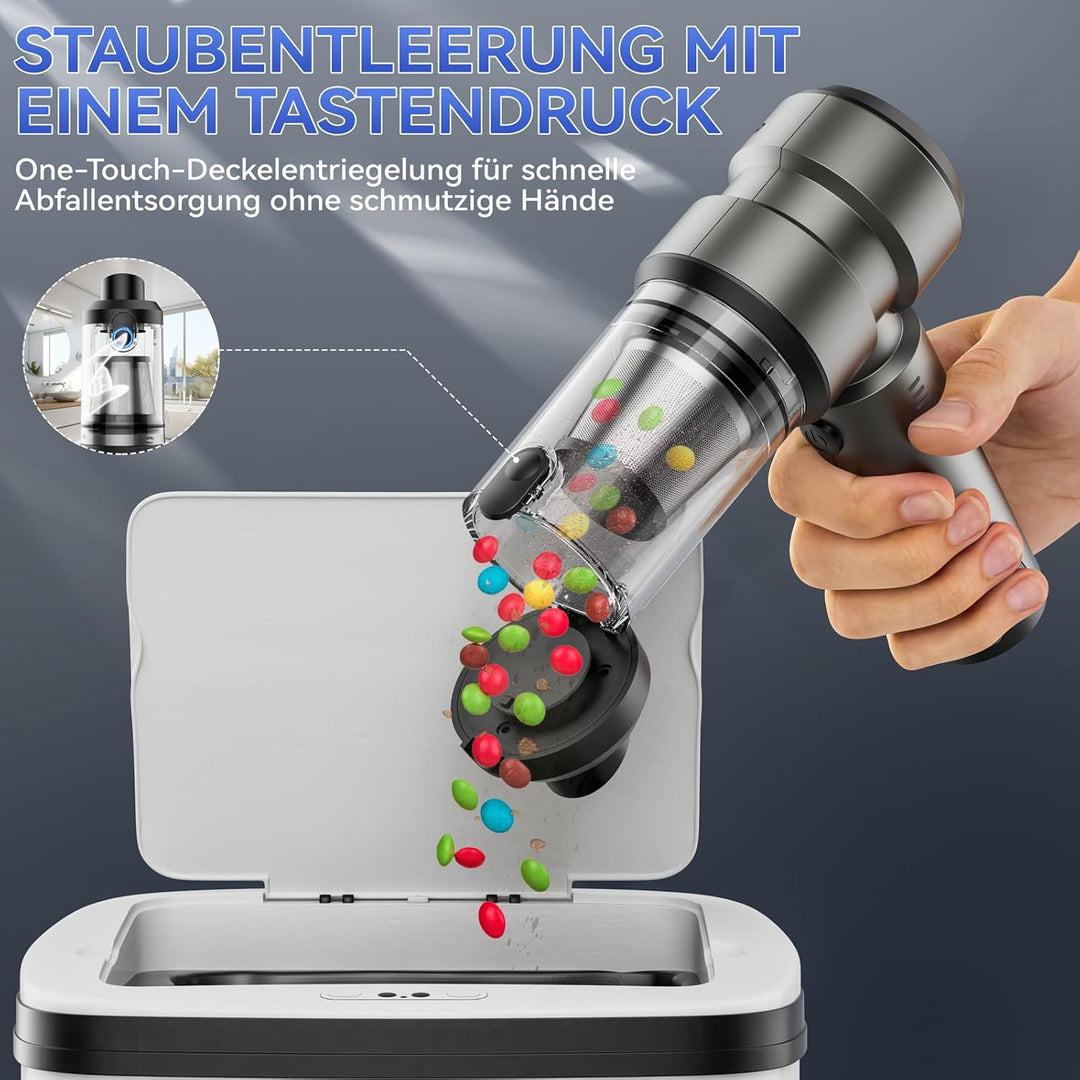 Handstaubsauger Akku,18000 PA Handstaubsauger Auto,Handstaubsaugers KabellosverfüGt üBer Einen BüRst