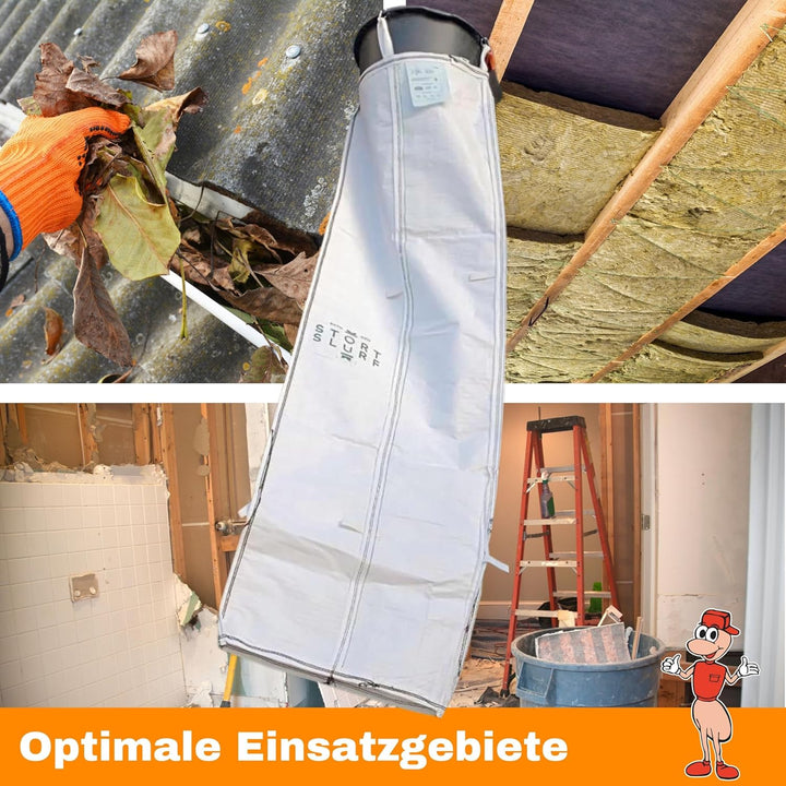 6m flexible Bauschuttrutsche/Stortslurf/inkl. Einfülltrichter, 4x Spanngurt und 20 Säcke/Schuttrohr