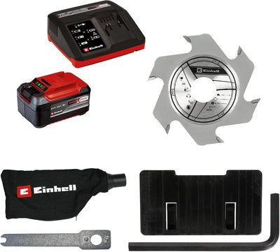 Einhell Akku-Flachdübelfräse TE-BJ 18 Li Power X-Change (18 V, Li-Ion, stufenlose Winkel-/Höheneinst