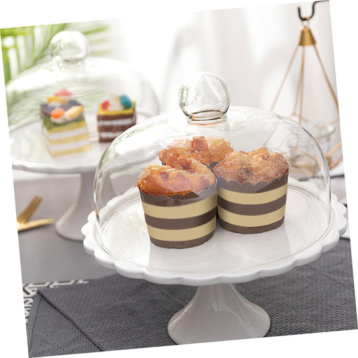 Glas Tortenplatte Mit Deckel Footed Cake Plate mit Kuppel Keramik Dessert St?nder mit Glas Dome Deck