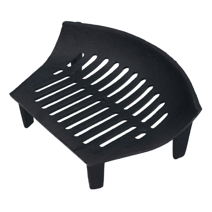 AB Tools 40,6 cm Feuerrost für 45,7 cm Kamin, Gusseisen, Kohlenscheit, schwarz, vorne offener Korb