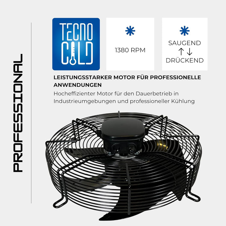 Axiallüfter 200 mm 230V – Industrieventilator mit Motor und Schutzgitter für kompakte Lüftungssystem