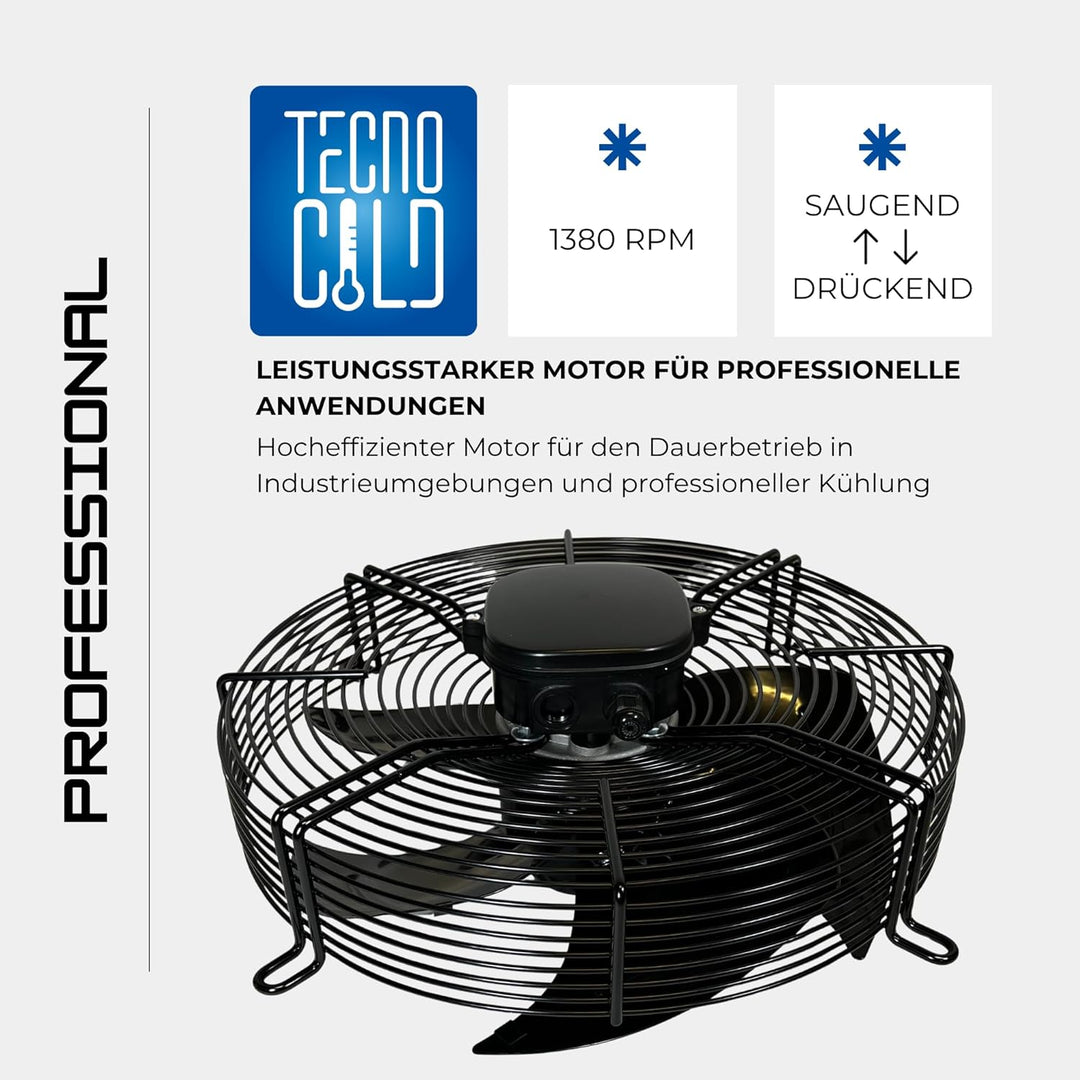 Axiallüfter 330 mm 230V – Industrieventilator mit Motor und Schutzgitter für Kühlung und Lüftungssys
