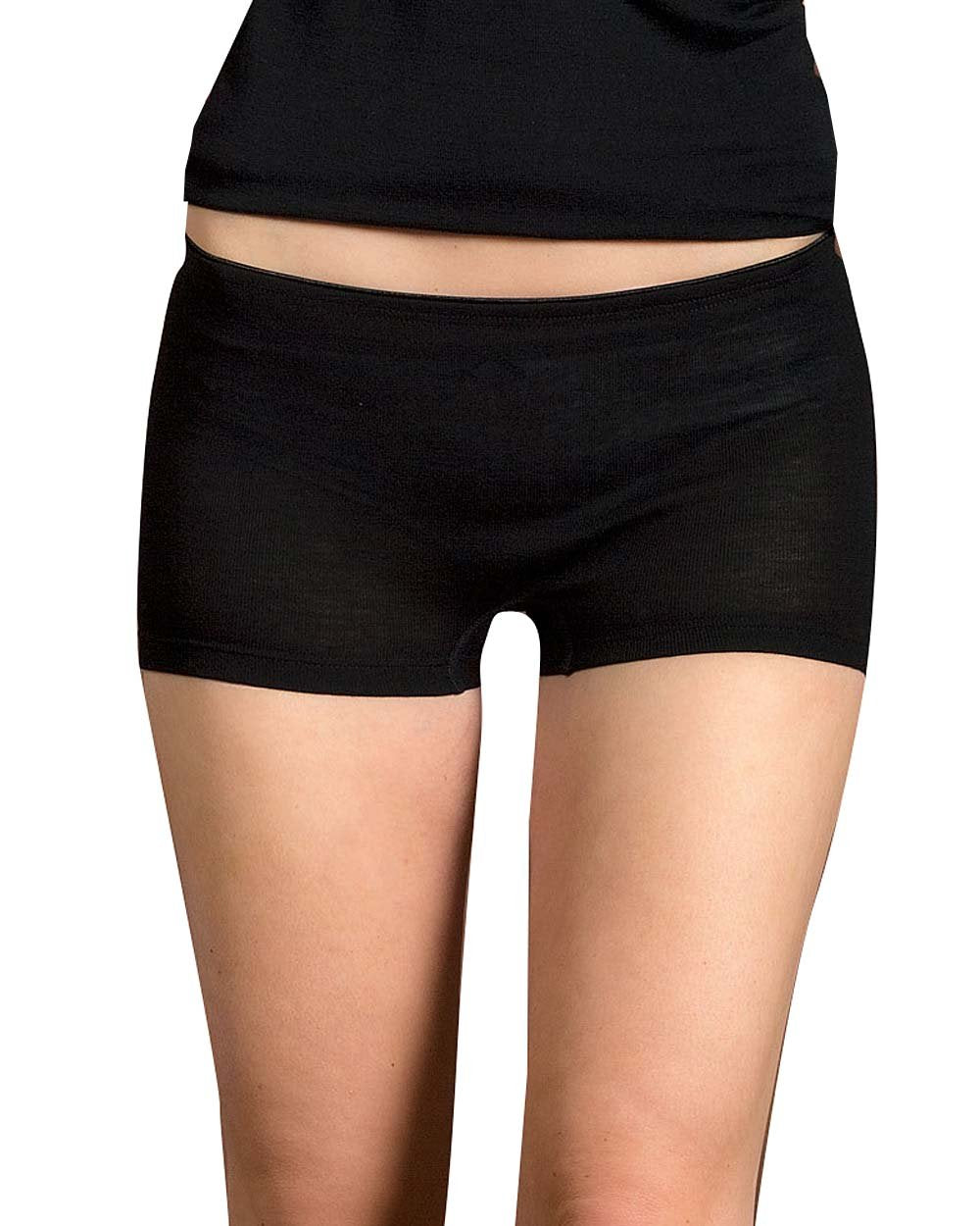 Engel Natur Damen-Pants | 70% Bio-Merono-Schurwolle, 30% Seide (46/48, schwarz)