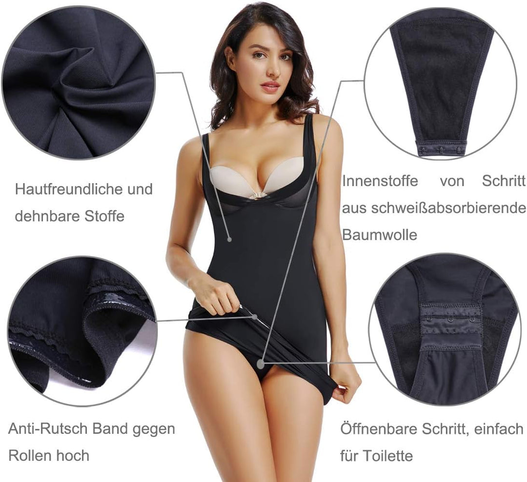 Joyshaper Damen Spitzen Unterkleider Taillenmieder Miederkleider Full Slip Figurformende Miederbody