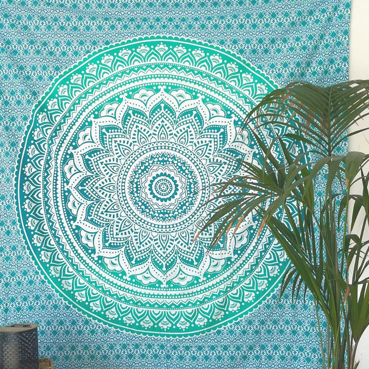 MOMOMUS Mandala Tuch Mehrzweck - Pareo/Strandtuch XXL, Dünn und Sandabweisend, Grosse Stranddecke Sa